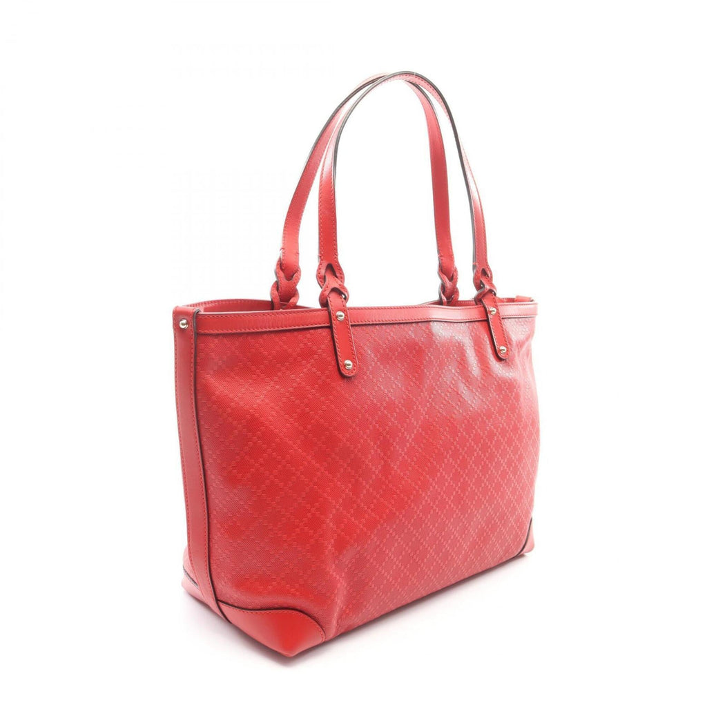 Gucci Red Color Leather Handbag Tote Bag (Pre-Owned)