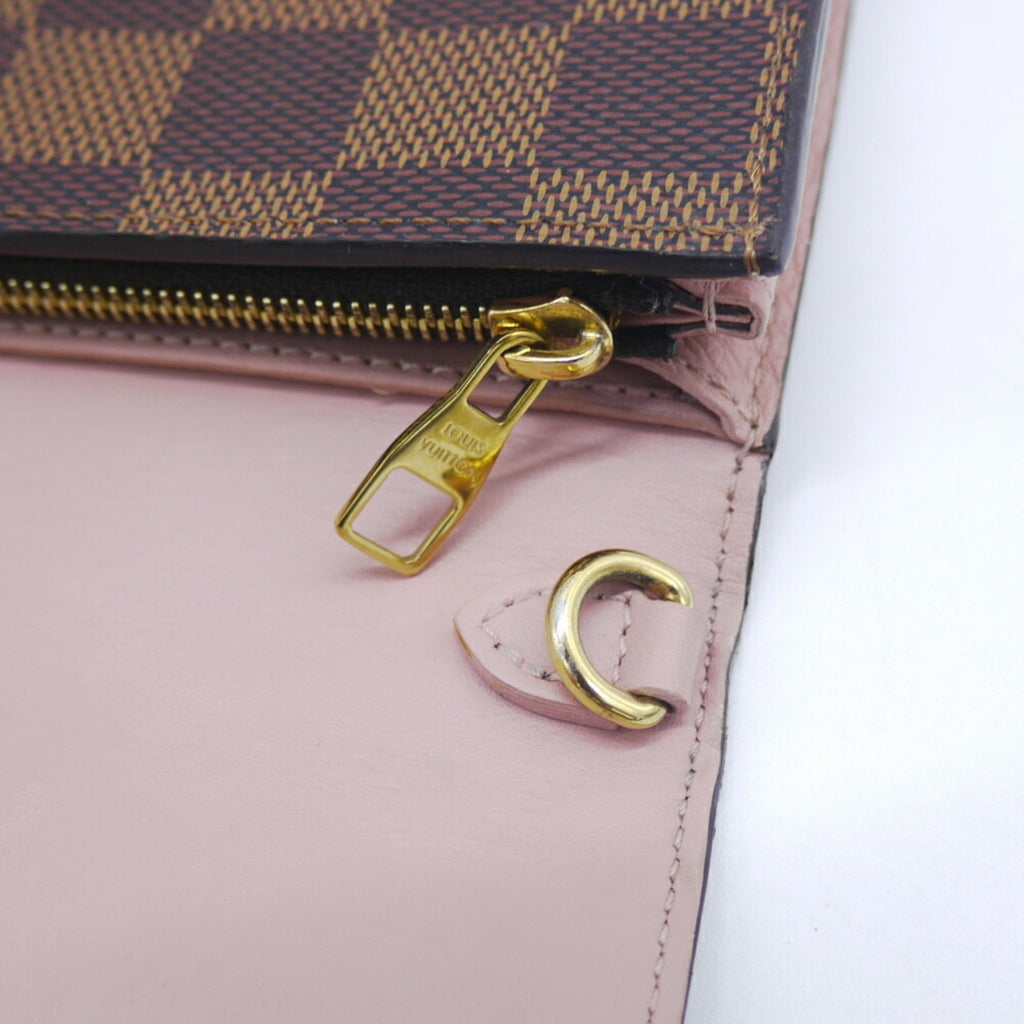 Louis Vuitton Magnolia Damier Canvas Leather Chain/Shoulder Wallet