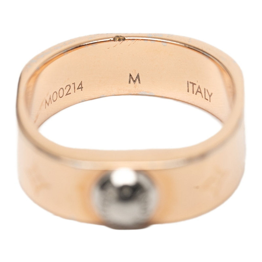Louis Vuitton Pink Gold Gold Plating Band Ring