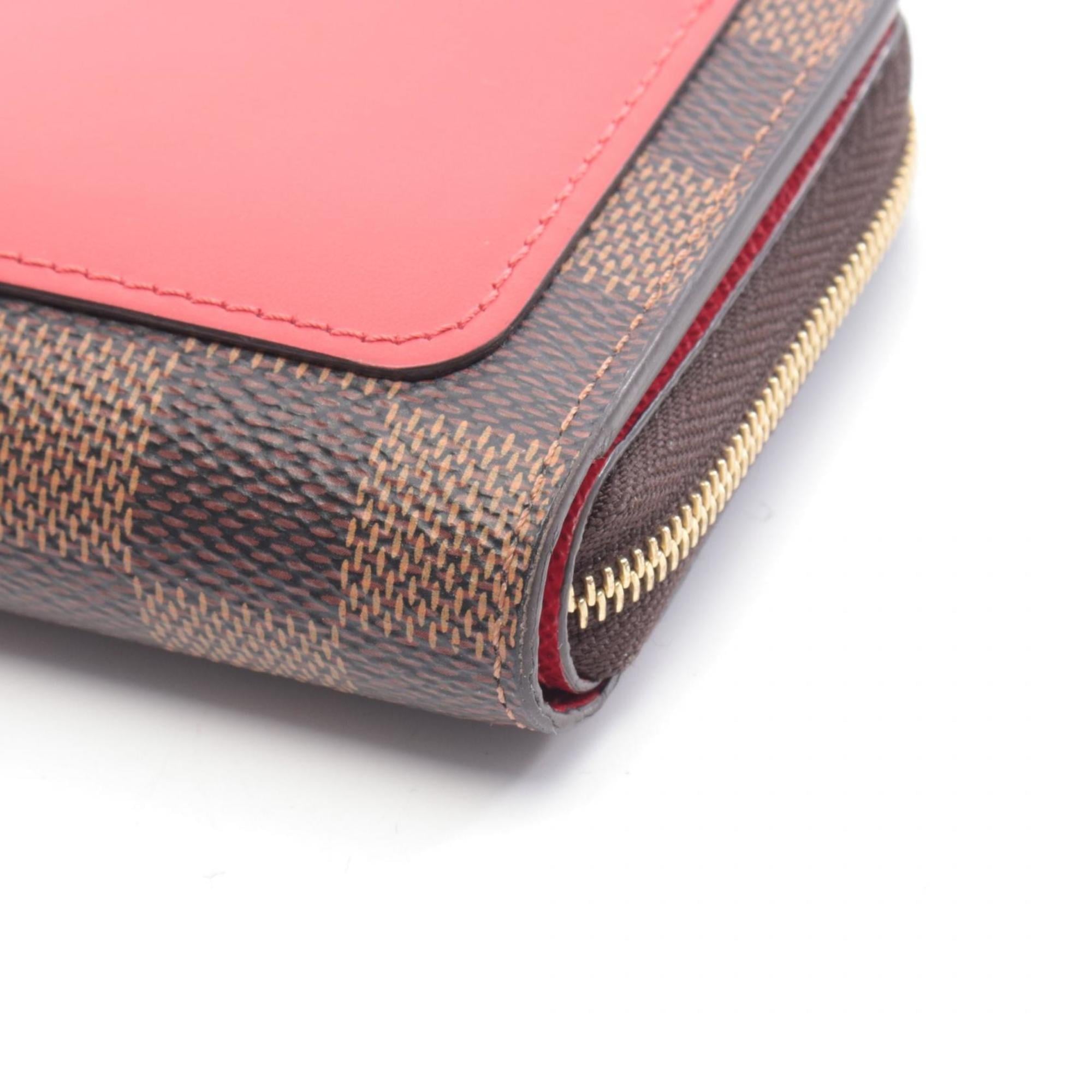 Louis Vuitton Brown Damier Canvas Red Color Damier Canvas Wallet