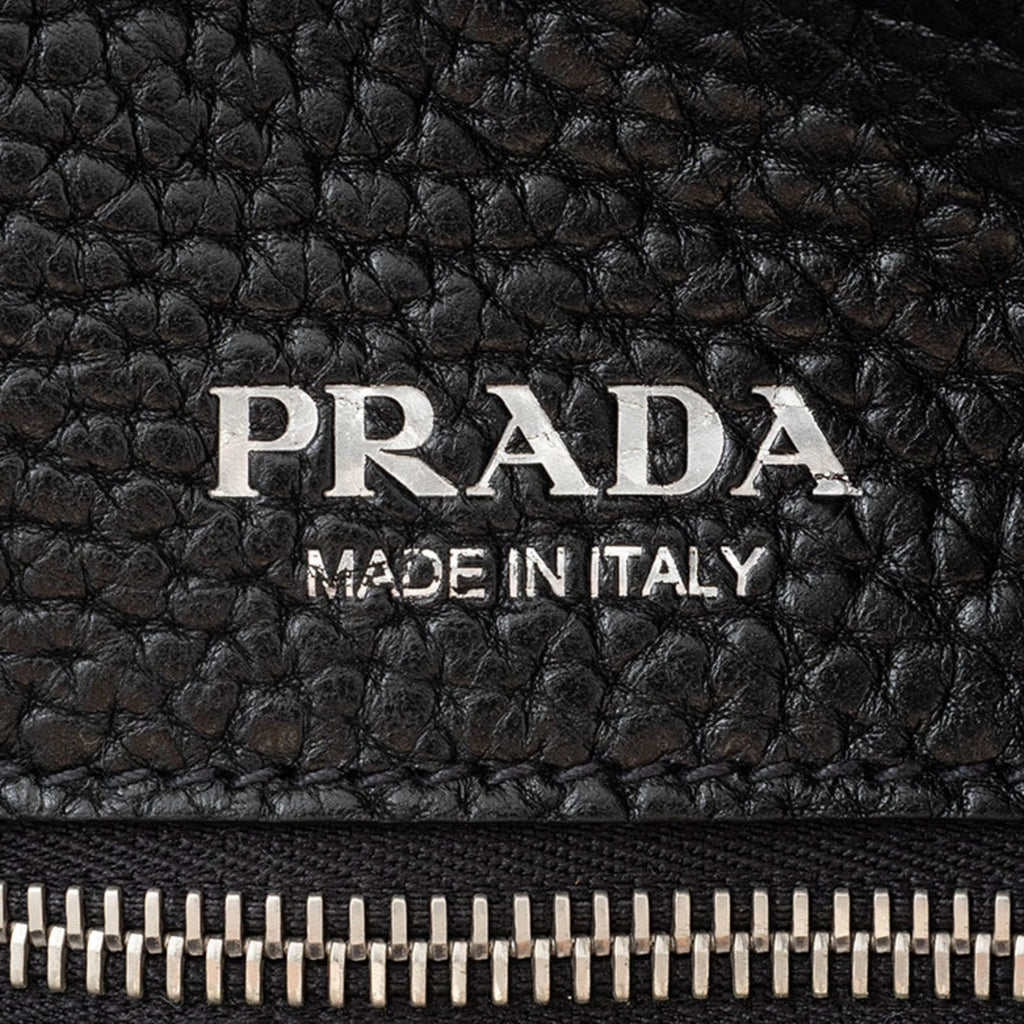 Prada Black Leather Shoulder Bag Tote Bag
