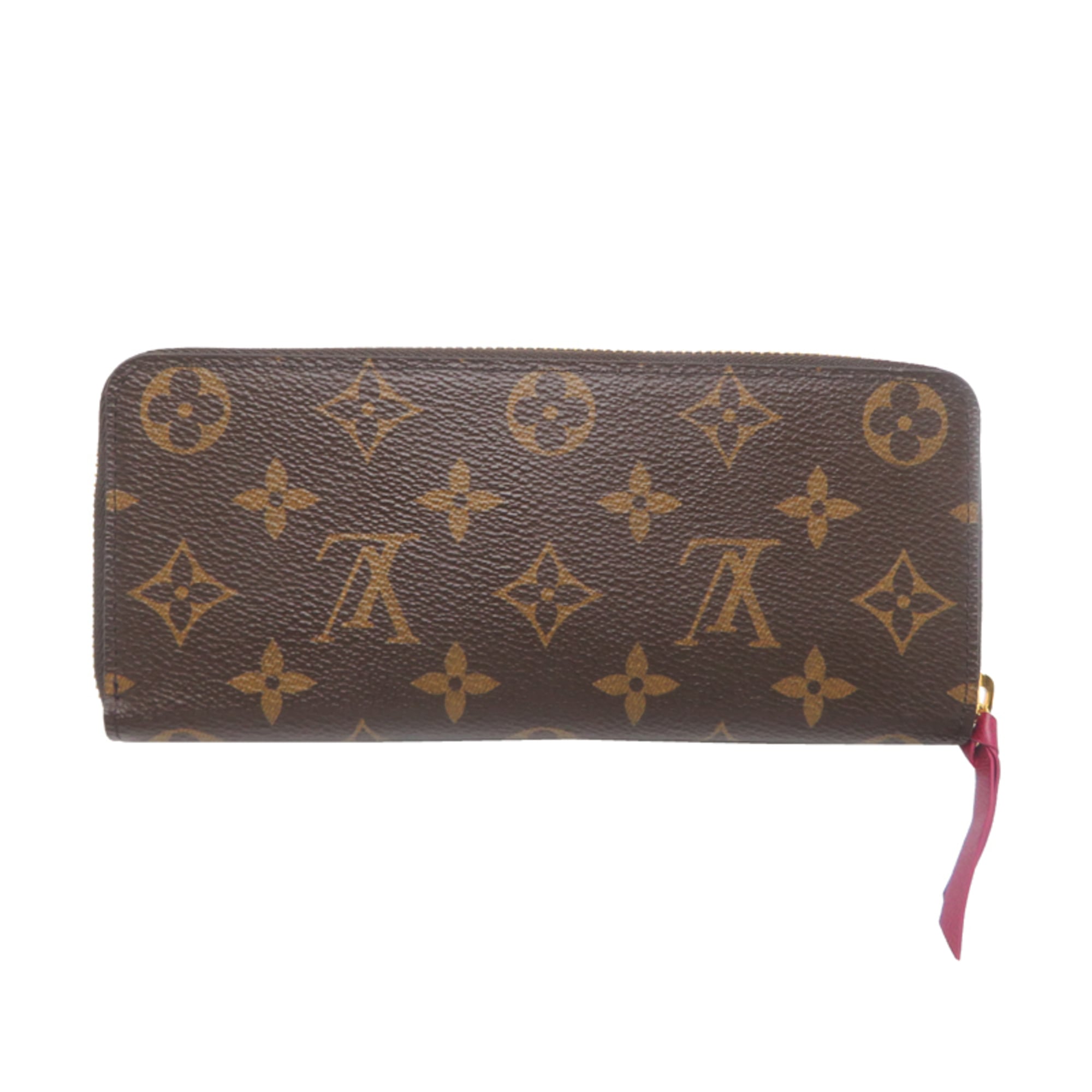 Louis Vuitton Brown Fuchsia Monogram Long Bill Wallet