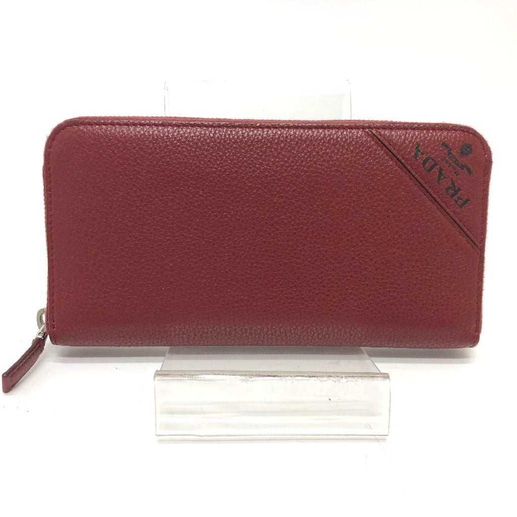 Prada Red Leather Long Wallet (Bi-Fold)