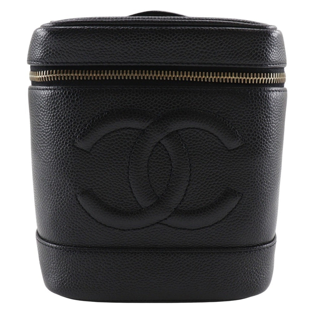 Chanel Black Caviar Leather Handbag Pouch