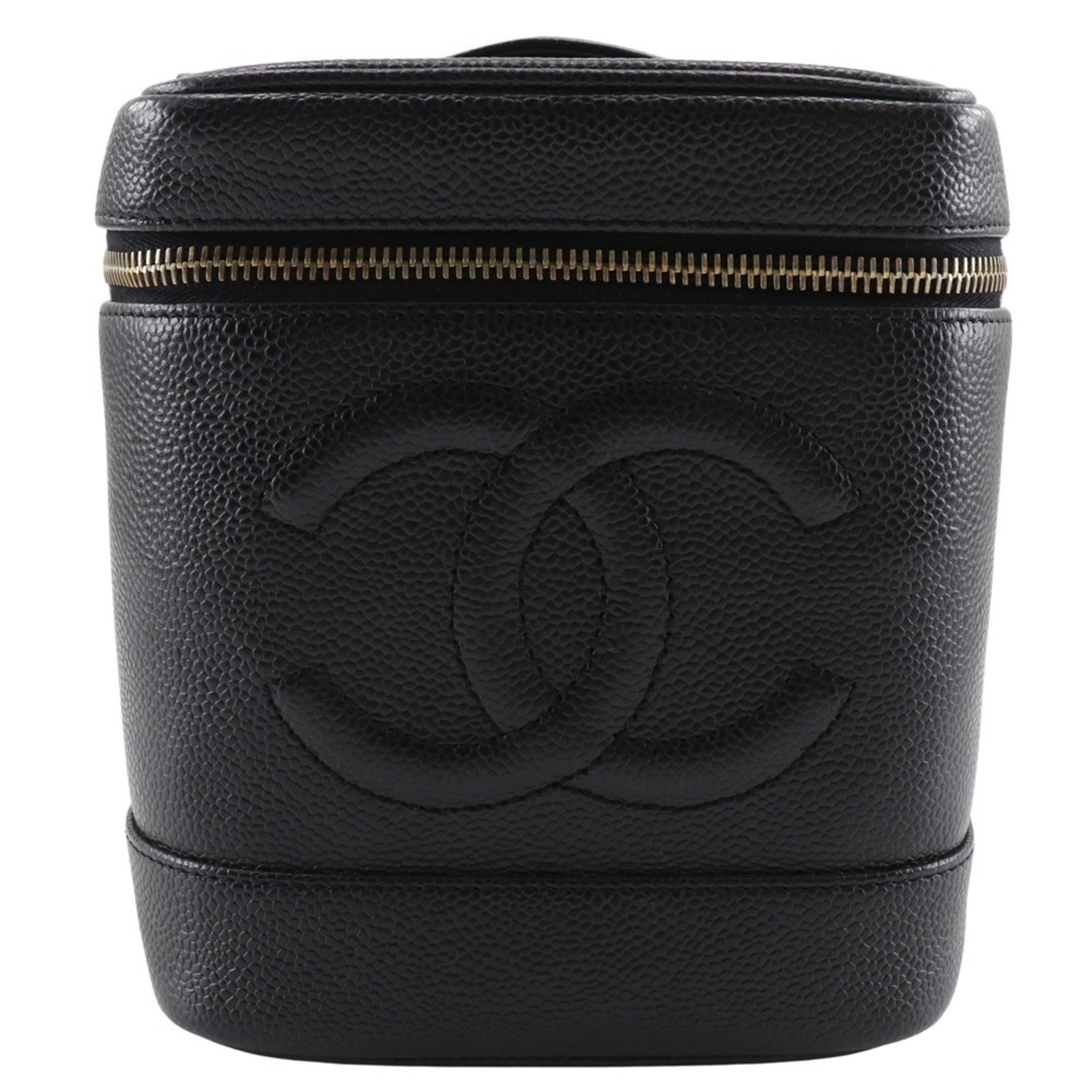 Chanel Black Caviar Leather Handbag Pouch