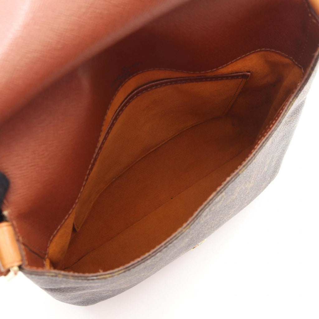 Louis Vuitton Brown Coated Canvas Leather Shoulder Bag