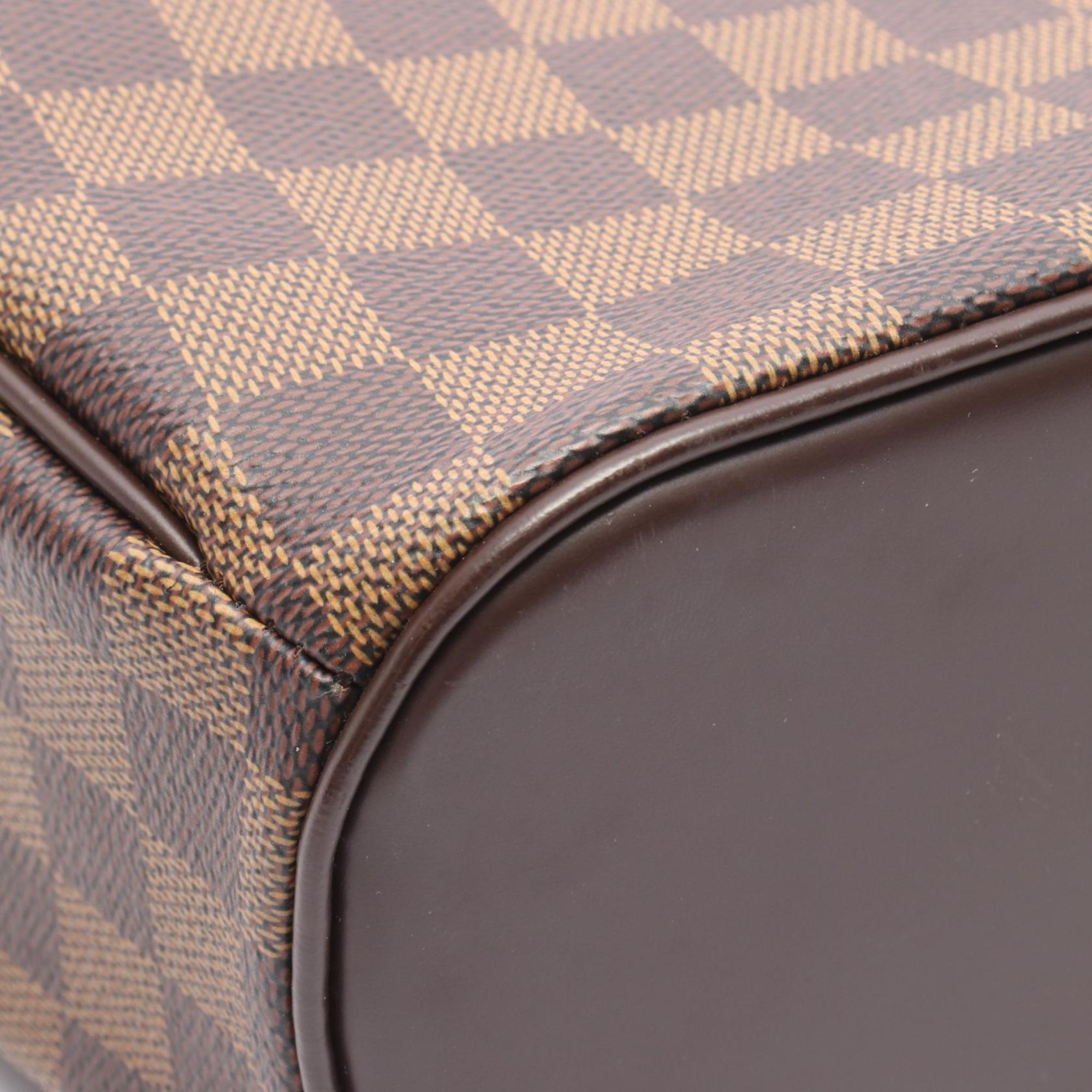 Louis Vuitton Brown Damier Canvas Pvc Leather Handbag