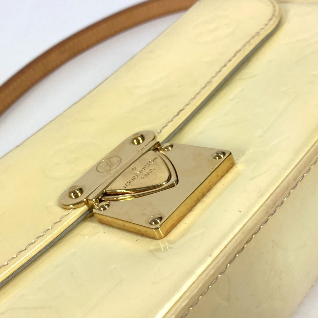 Louis Vuitton Monogram Vernis Pearl White Monogram Vernis Shoulder Bag