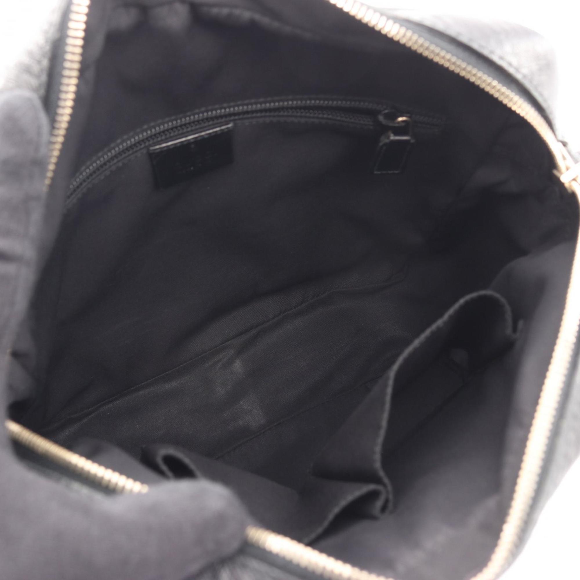 Gucci Black Leather Handbag Shoulder Bag (Pre-Owned)