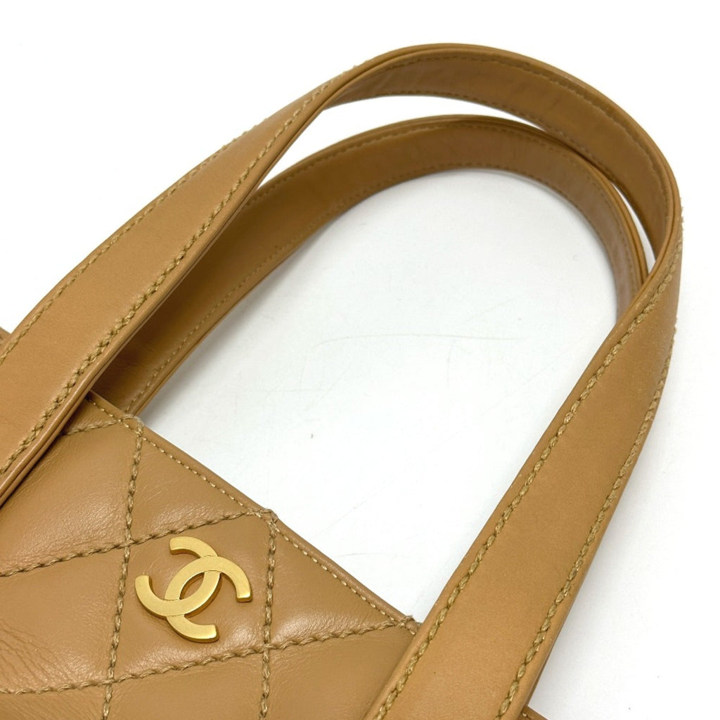 Chanel Beige Leather Tote Bag
