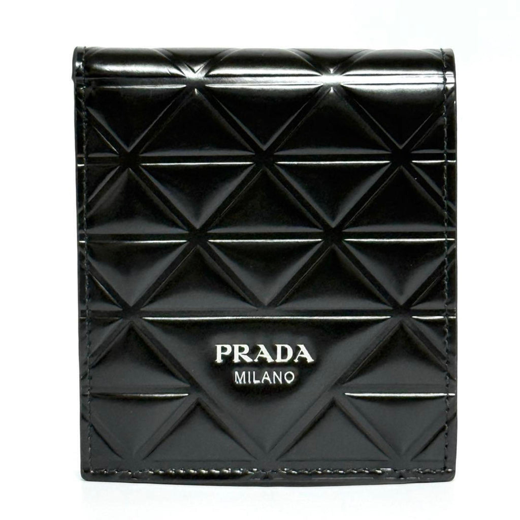 Prada Black Leather Wallet (Bi-Fold)