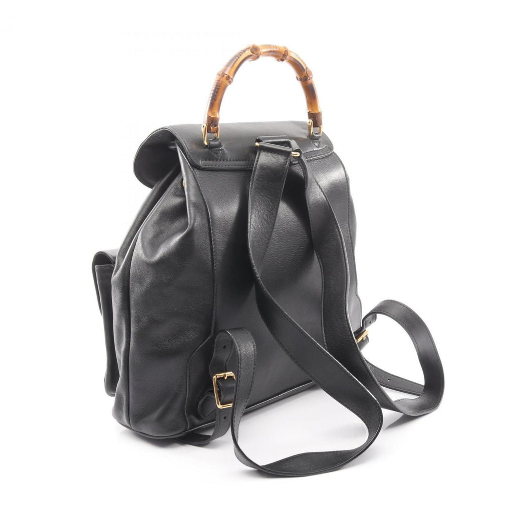 Gucci Black Leather Backpack (Pre-Owned)