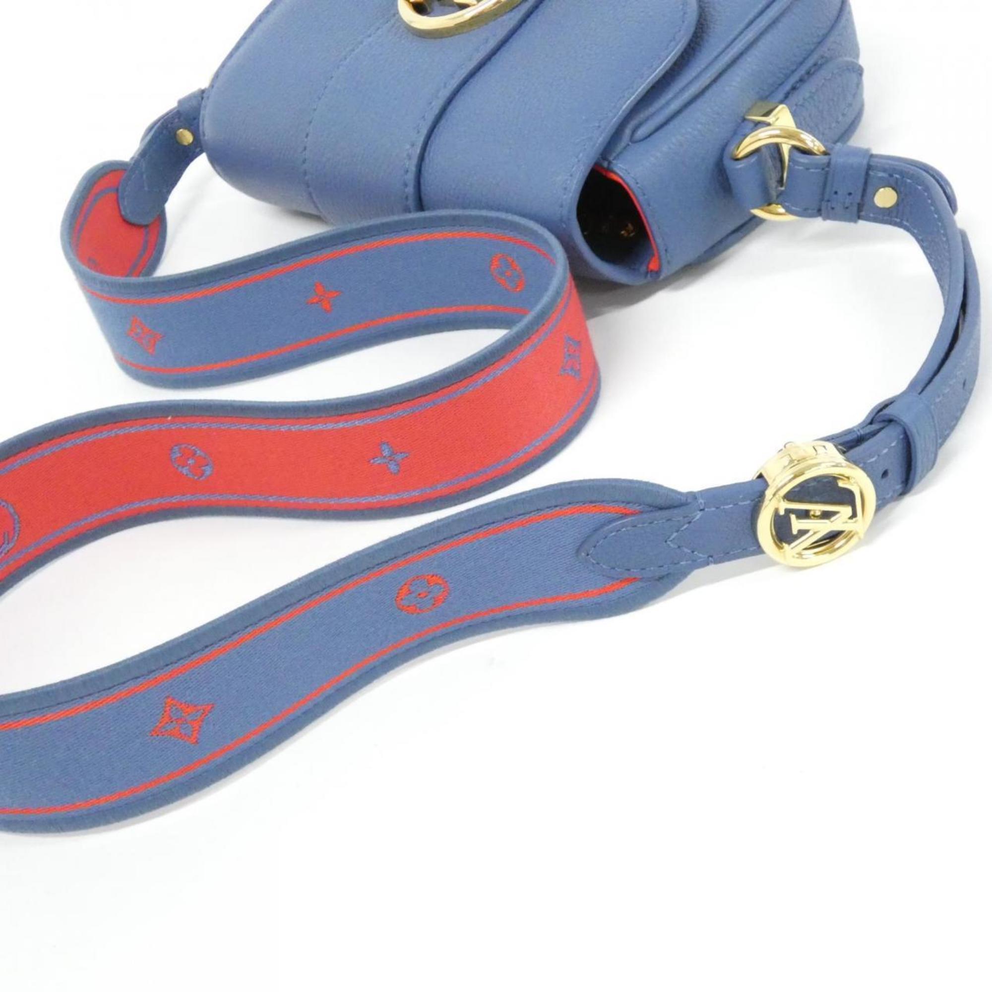 Louis Vuitton Blue Leather Shoulder Bag