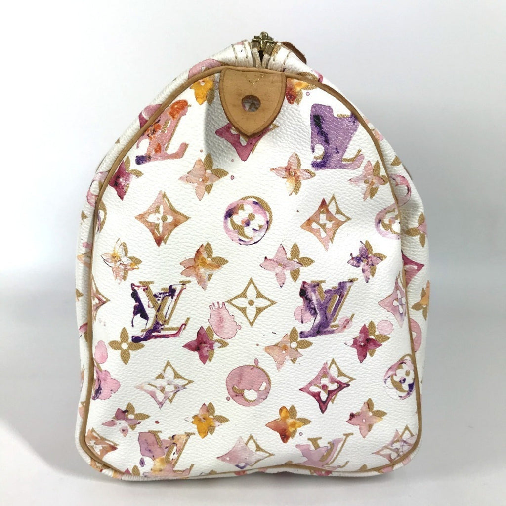 Louis Vuitton Monogram Watercolor Pink White Boston Bag Handbag