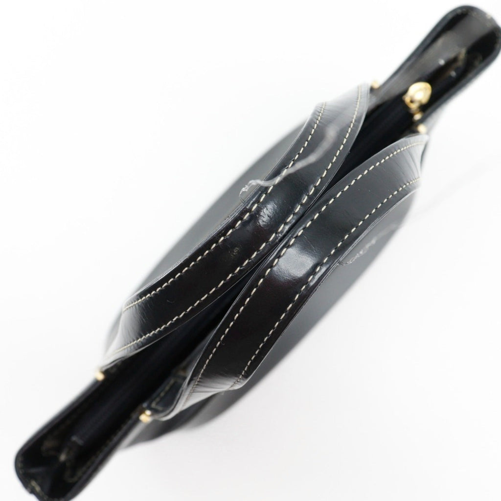 Burberry Black Leather Handbag Tote Bag
