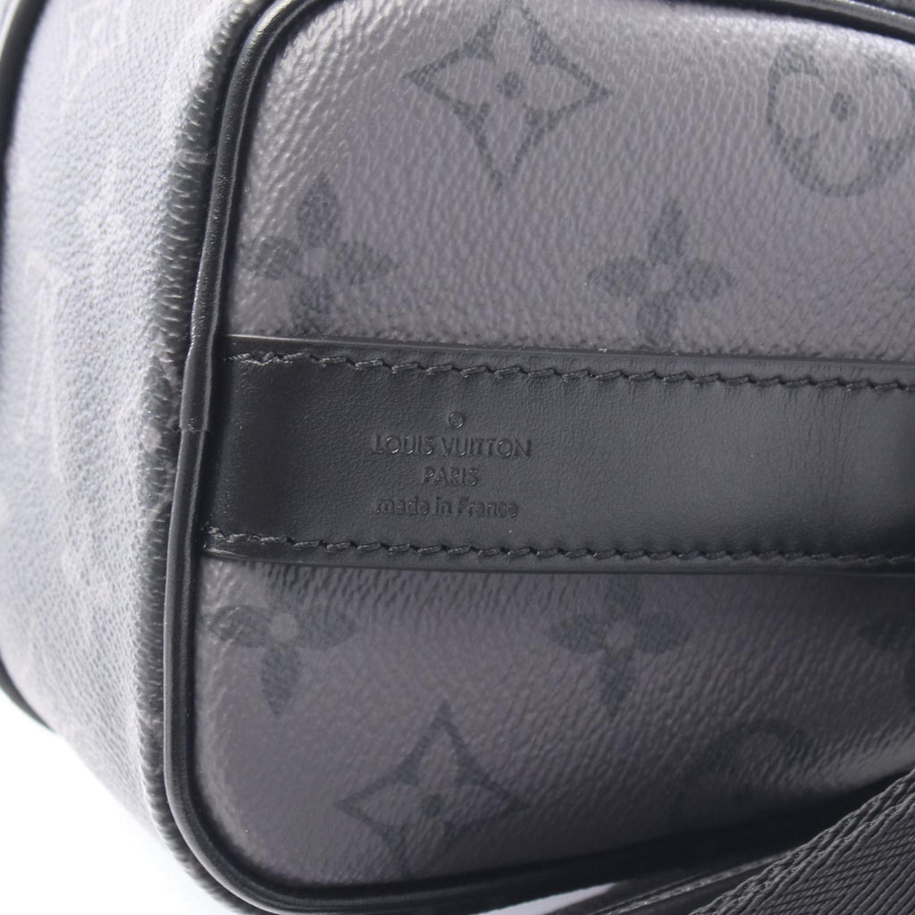 Louis Vuitton Black Gray Pvc Coated Canvas Monogram Eclipse Leather Handbag
