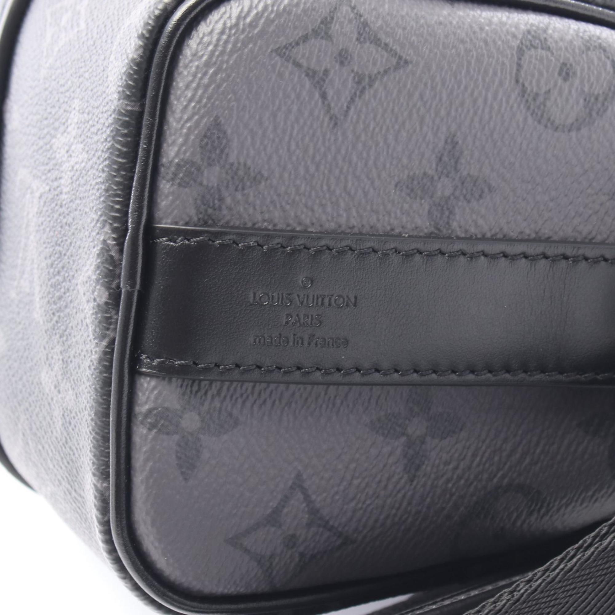 Louis Vuitton Black Gray Pvc Coated Canvas Monogram Eclipse Leather Handbag