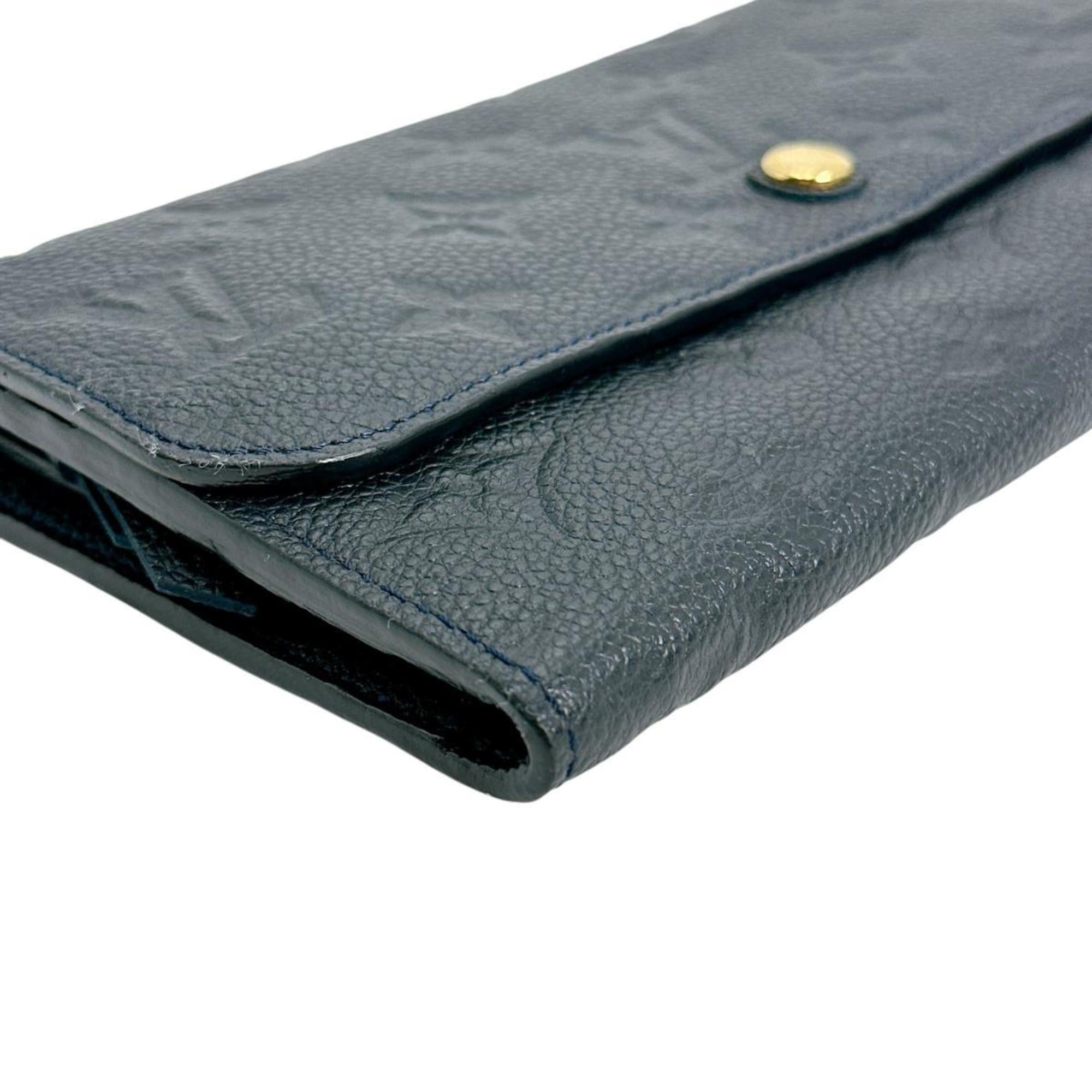 Louis Vuitton Infini Navy Monogram Empreinte Long Wallet (Tri-Fold)