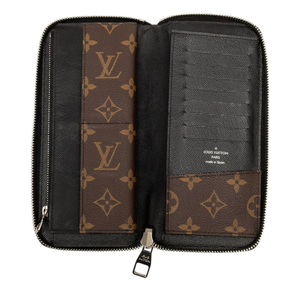 Louis Vuitton Black Brown Noir Pvc Leather Long Wallet