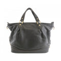 Louis Vuitton Mahina Black Leather Handbag