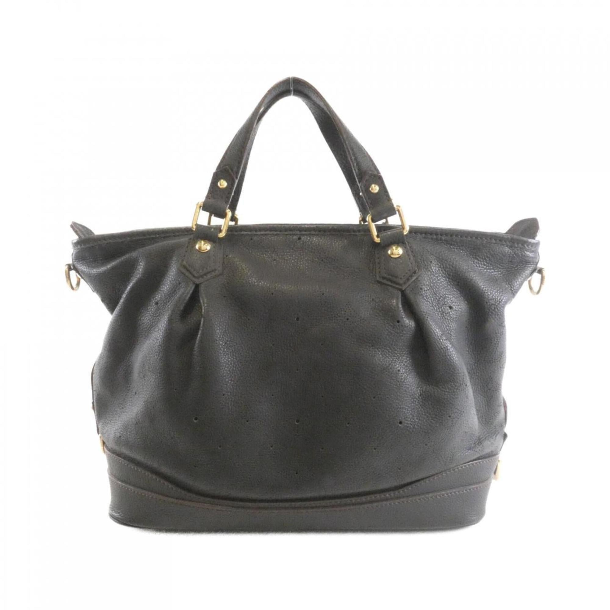 Louis Vuitton Mahina Black Leather Handbag