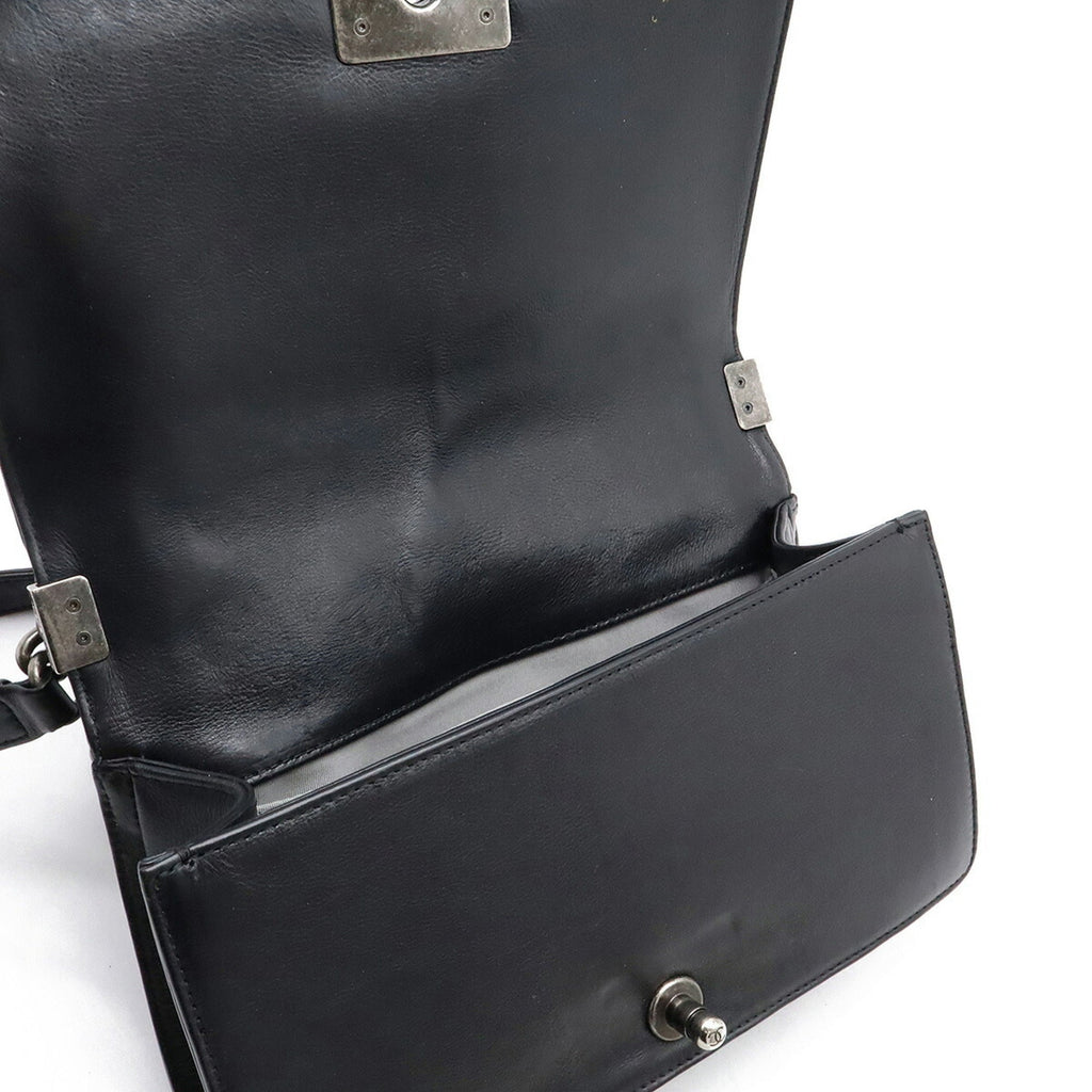 Chanel Wild Stitch Black Leather Shoulder Bag