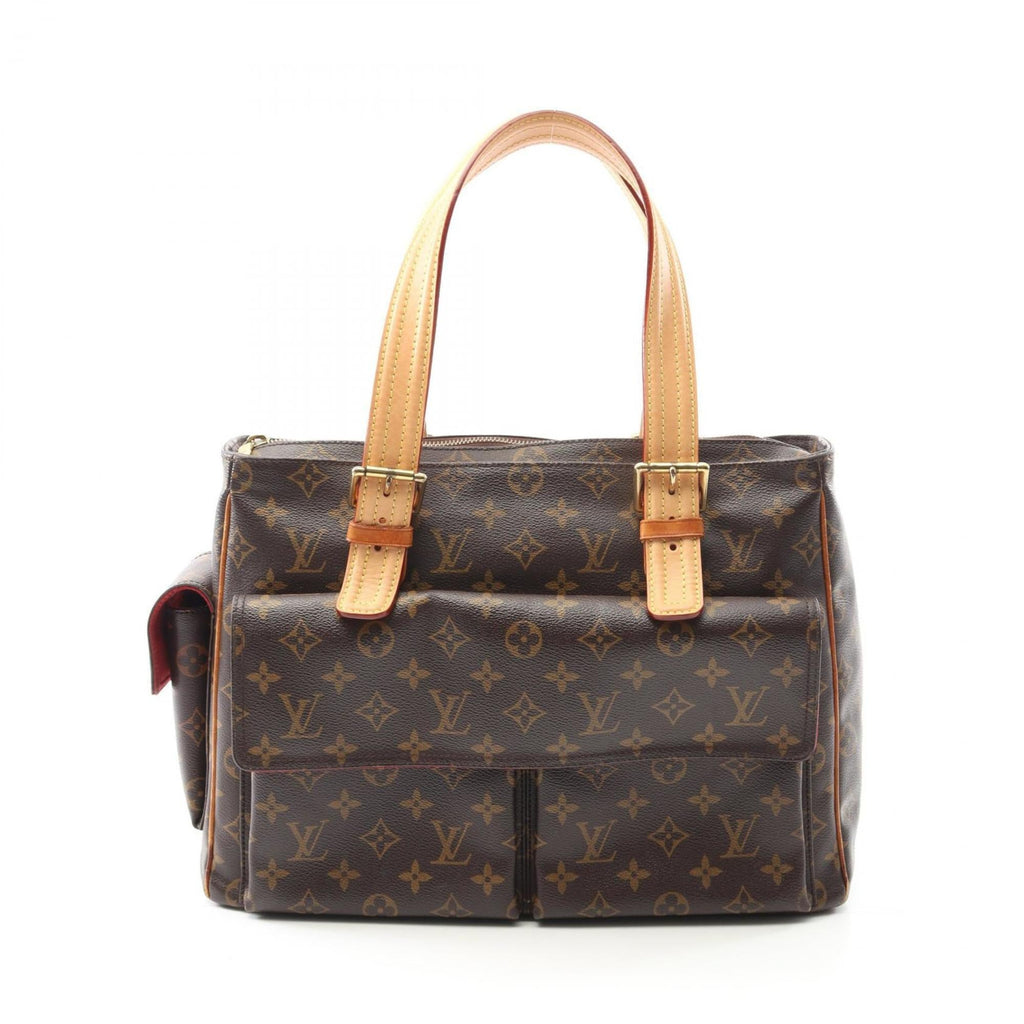 Louis Vuitton Brown Coated Canvas Leather Handbag