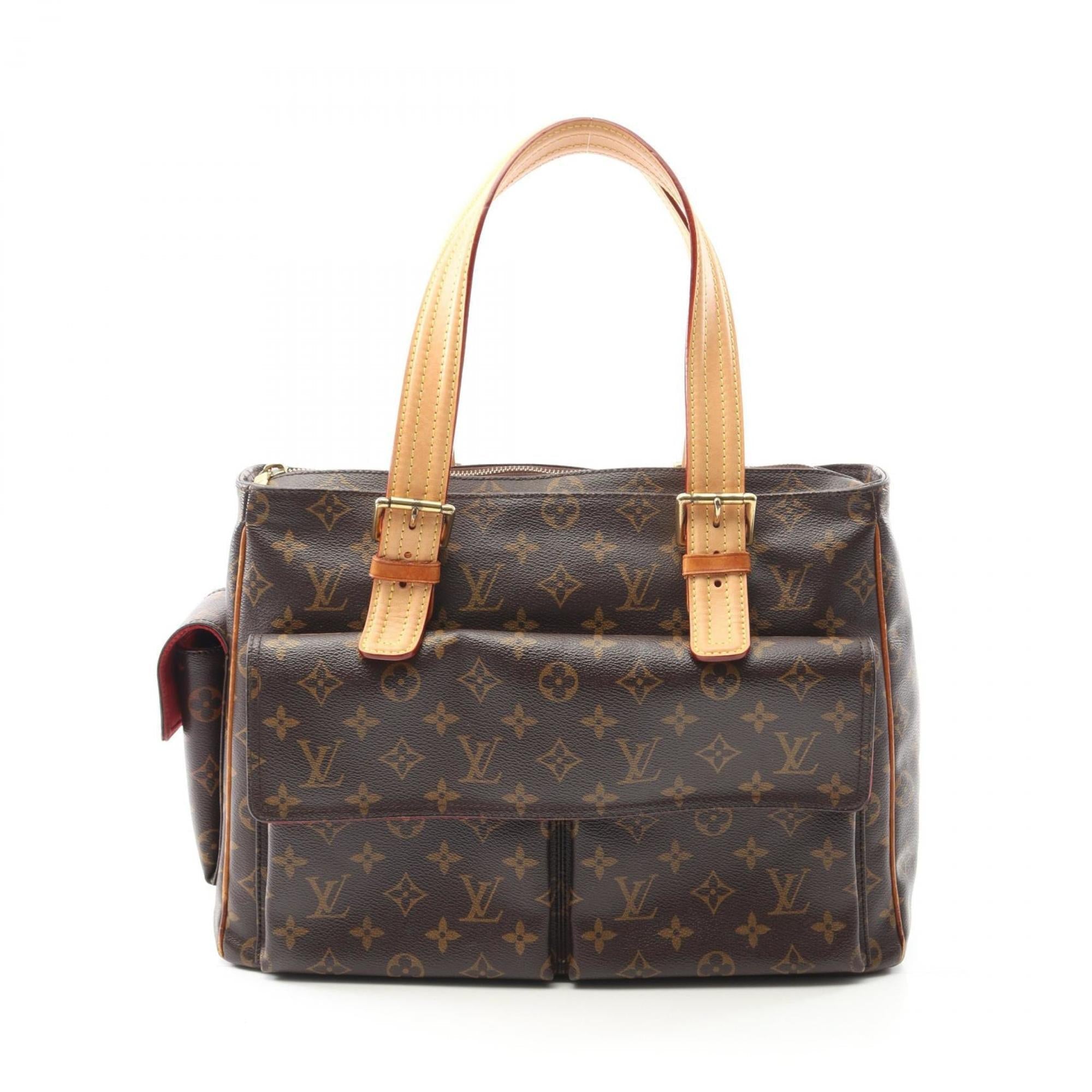 Louis Vuitton Brown Coated Canvas Leather Handbag