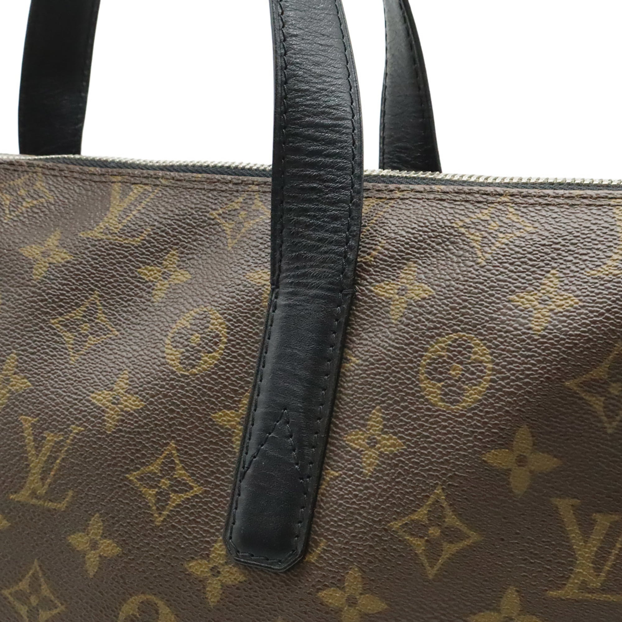 Louis Vuitton Black Brown Monogram Monogram Shoulder Bag Tote Bag