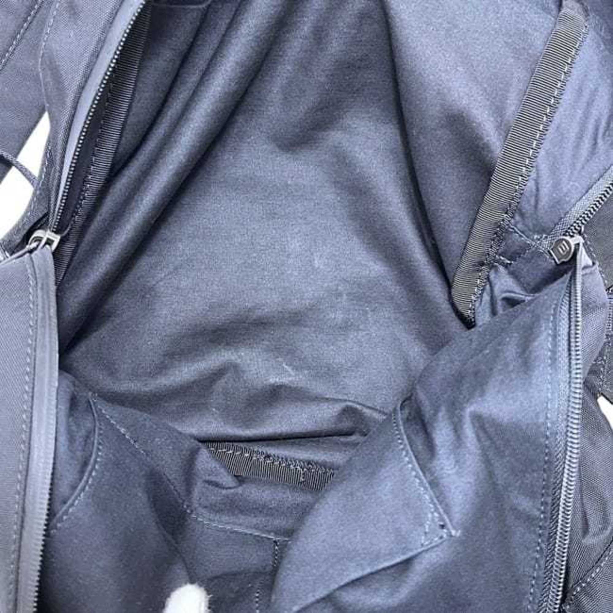 Balenciaga Black Canvas Leather Backpack