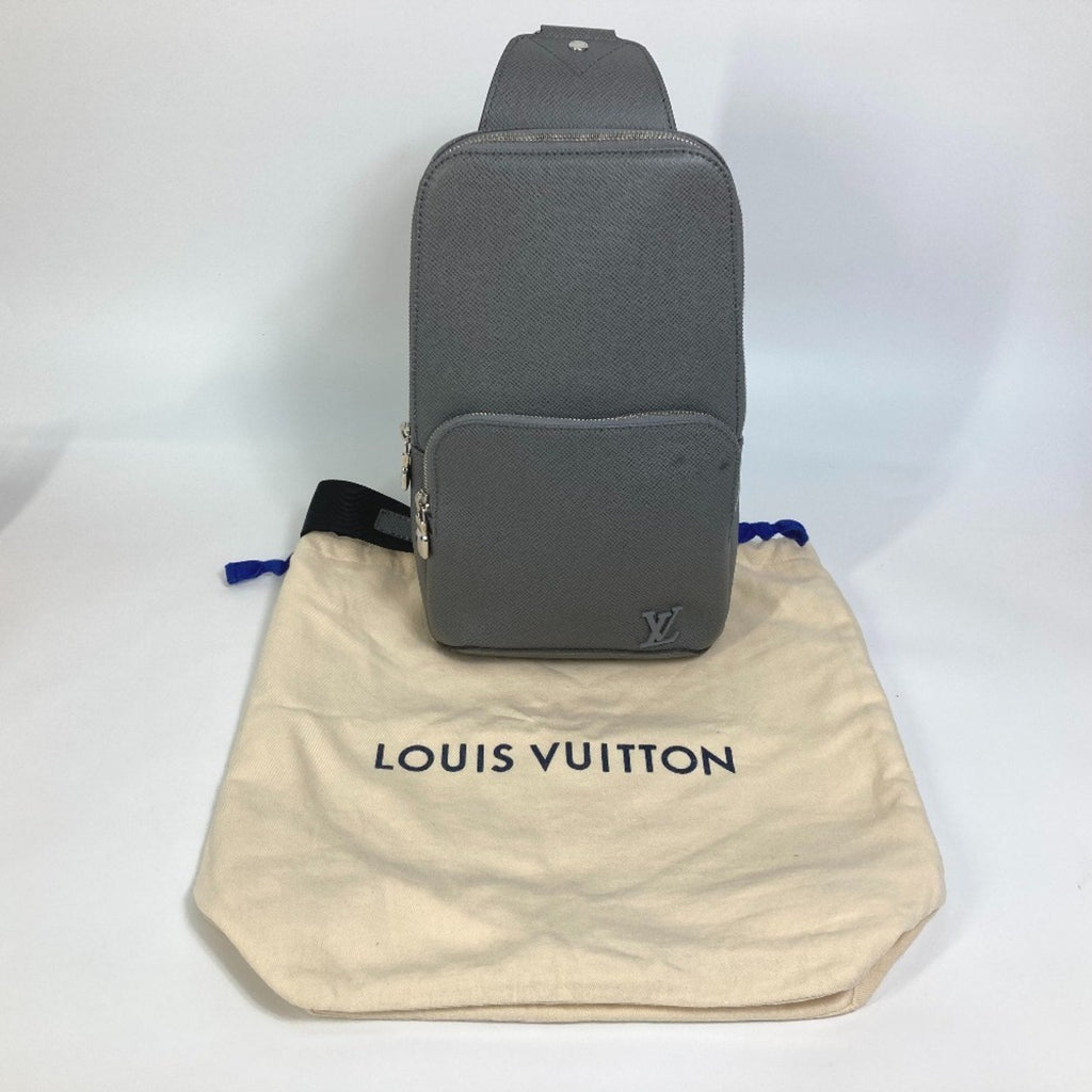 Louis Vuitton Taiga Gray Gris Taiga Leather Shoulder Bag