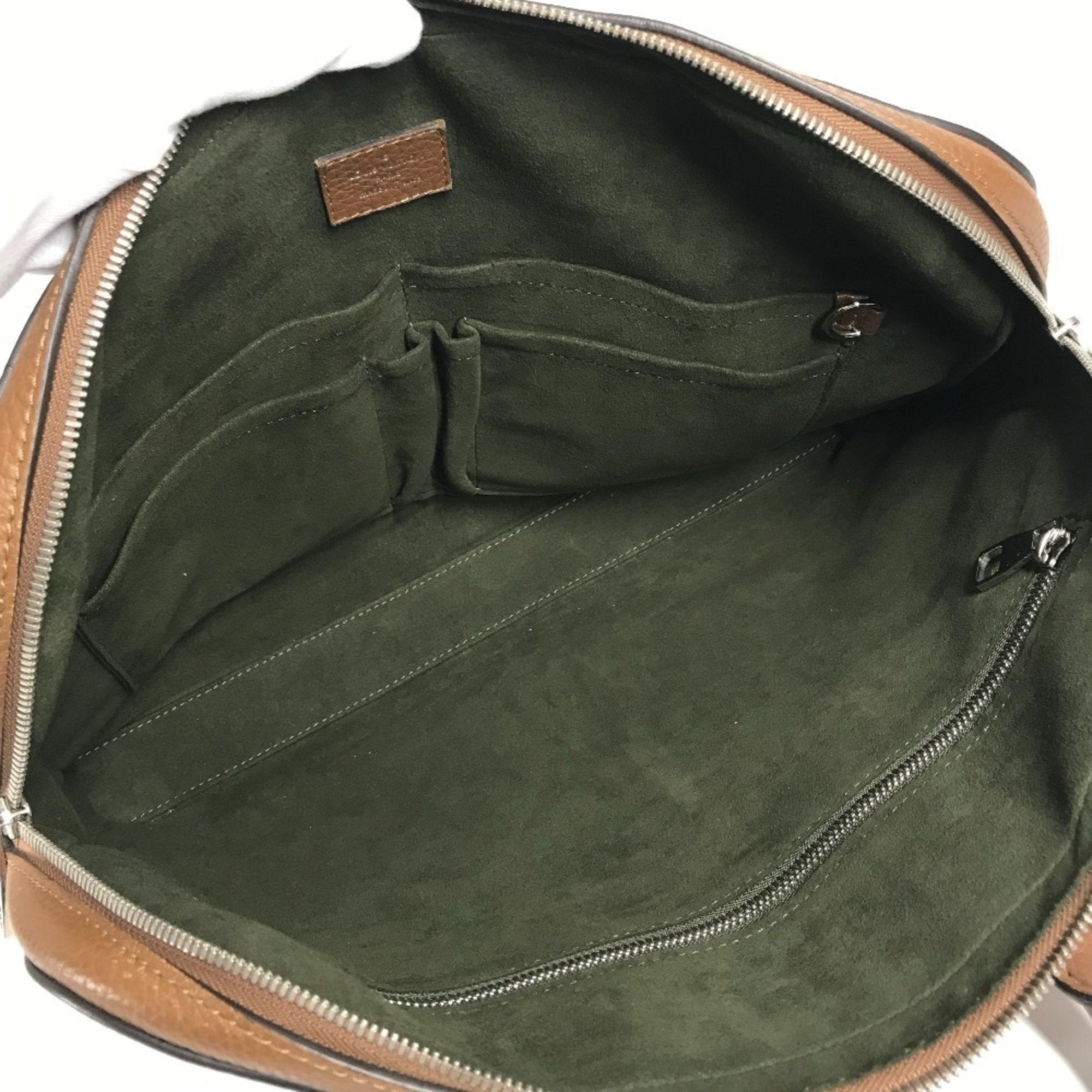 Louis Vuitton Brown Leather Briefcase Handbag Tote Bag