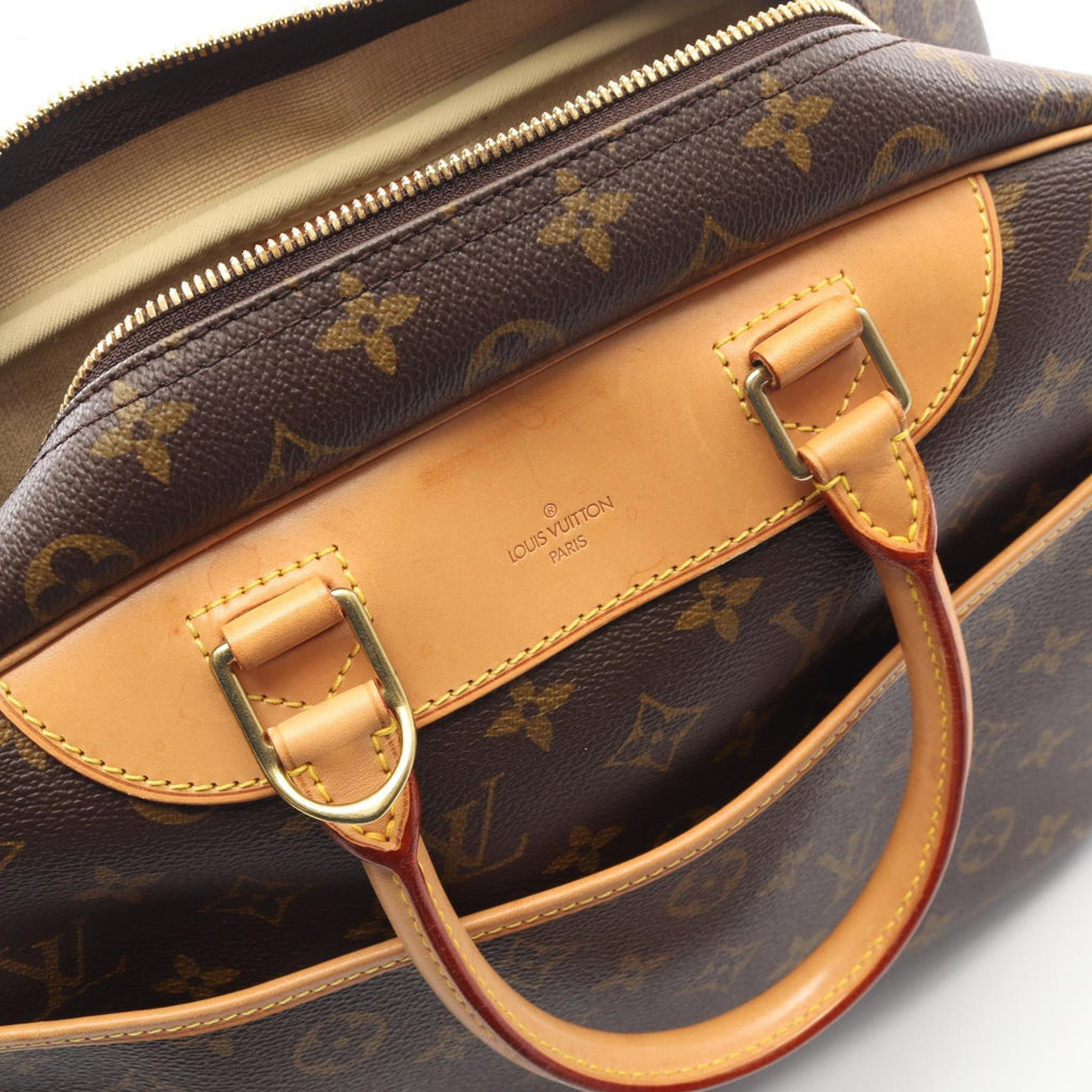 Louis Vuitton Monogram Brown Coated Canvas Leather Handbag