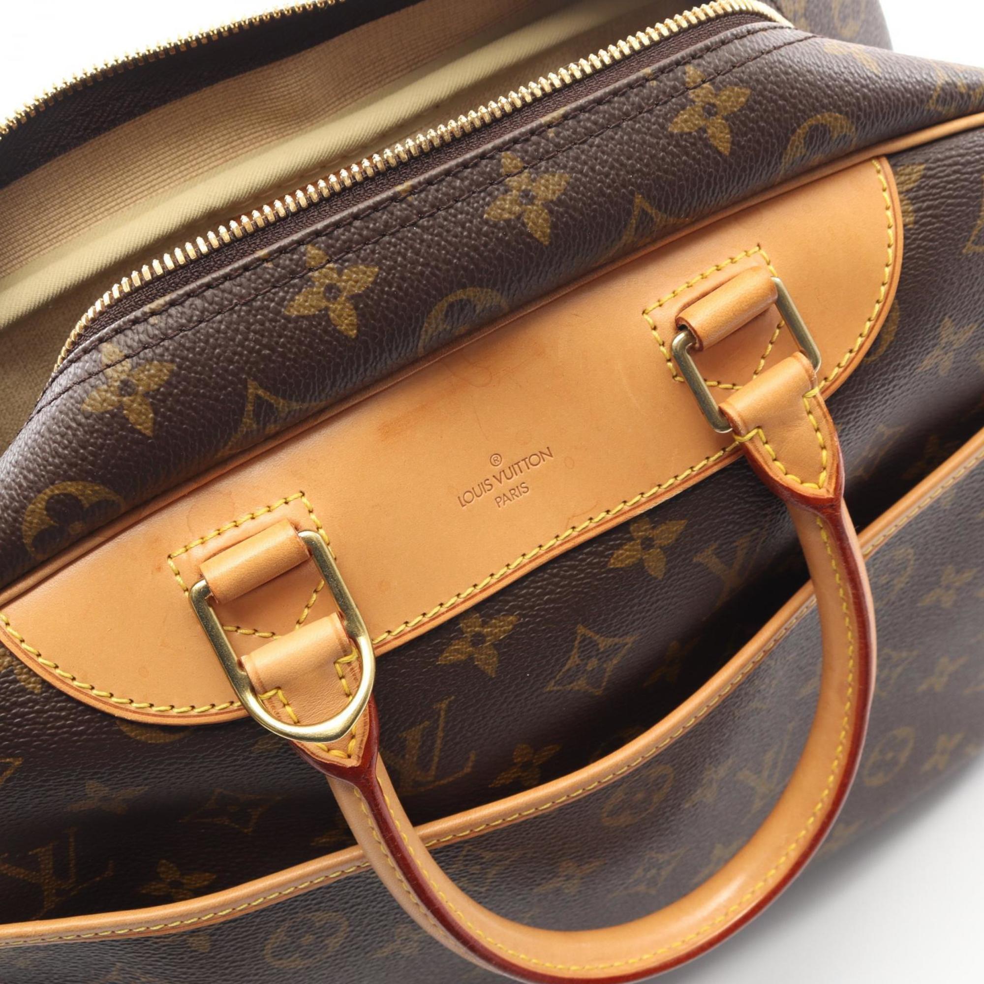 Louis Vuitton Monogram Brown Coated Canvas Leather Handbag