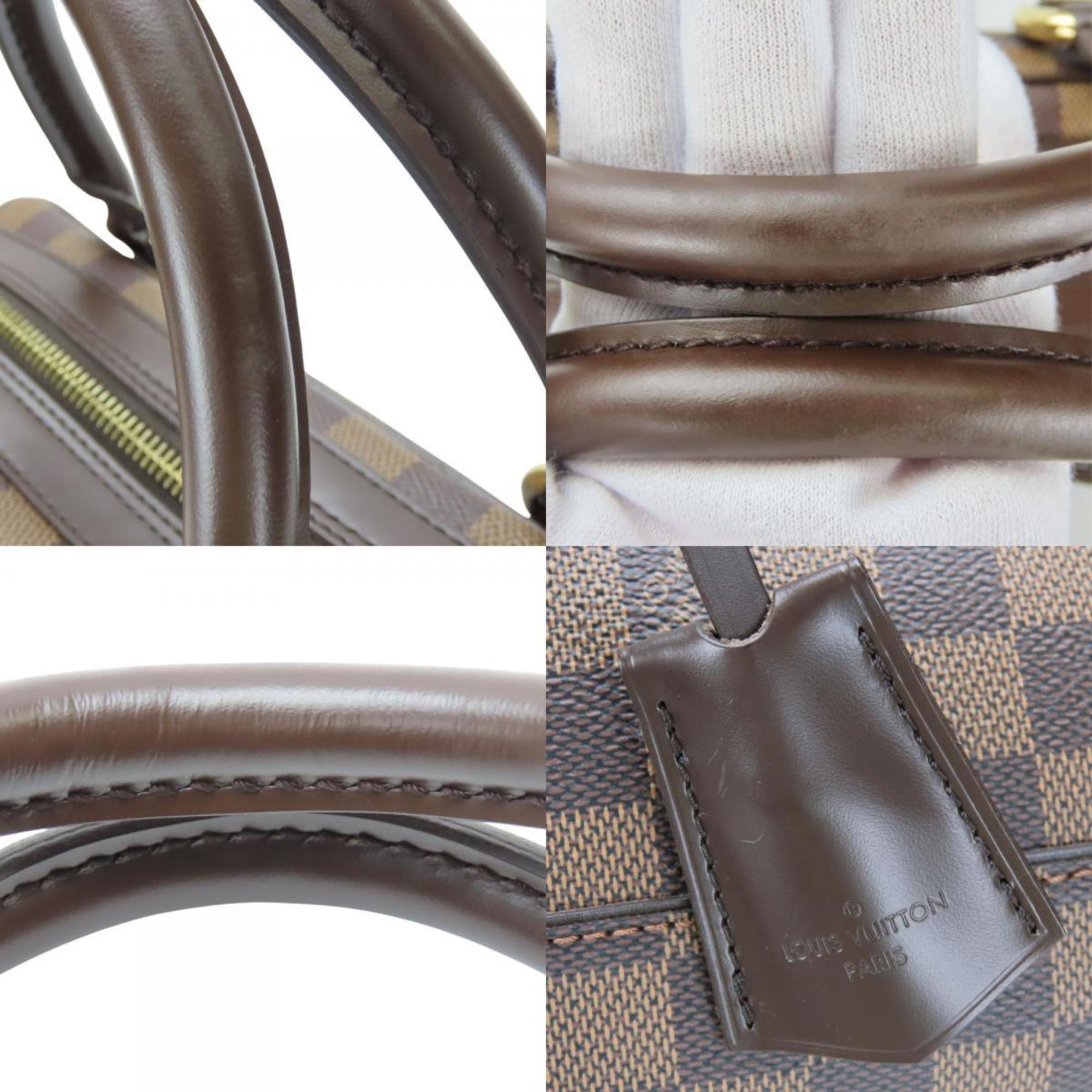 Louis Vuitton Brown Ebene Damier Canvas Leather Handbag