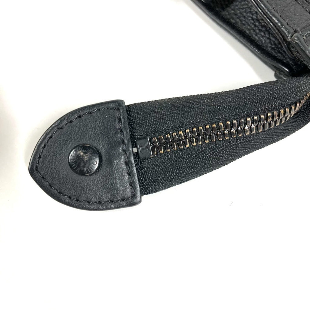 Louis Vuitton Black Leather Clutch Bag Pochette Shoulder Bag
