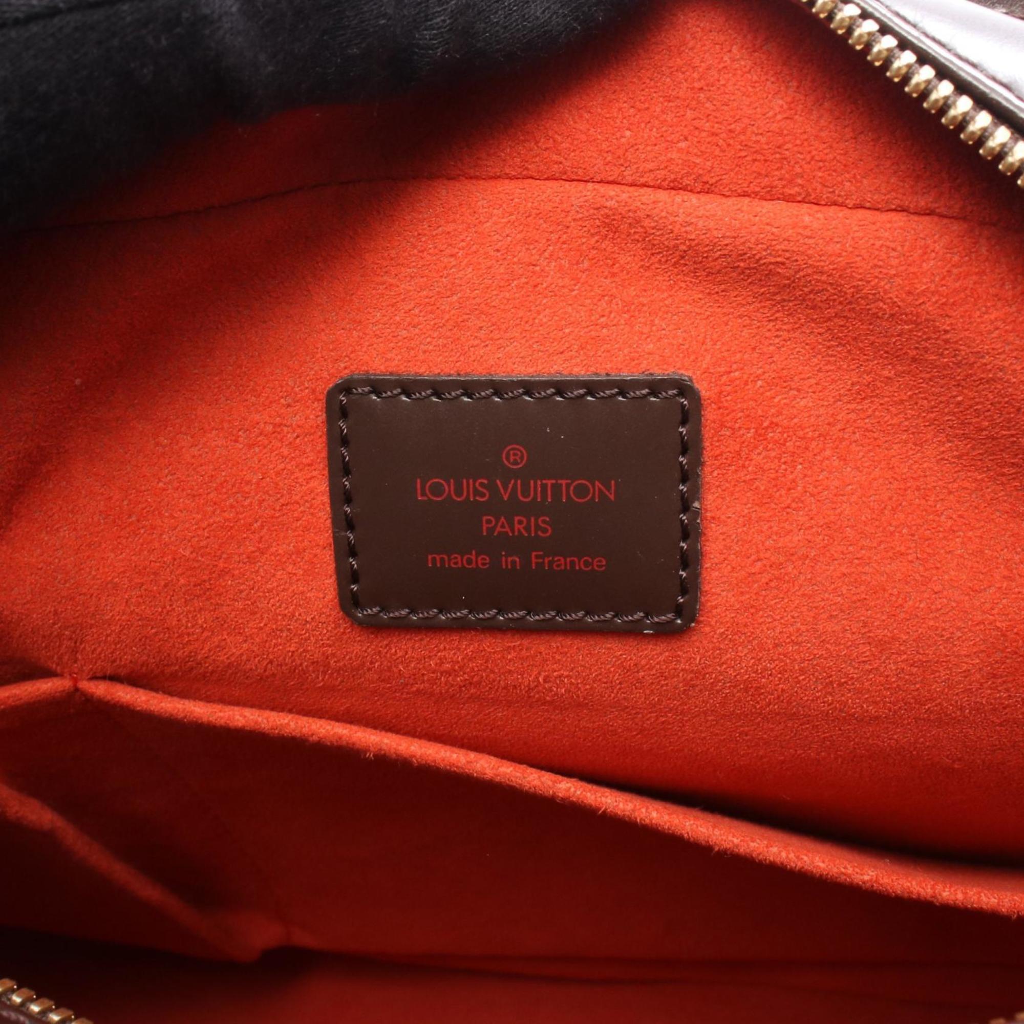 Louis Vuitton Brown Damier Canvas Coated Canvas Leather Handbag
