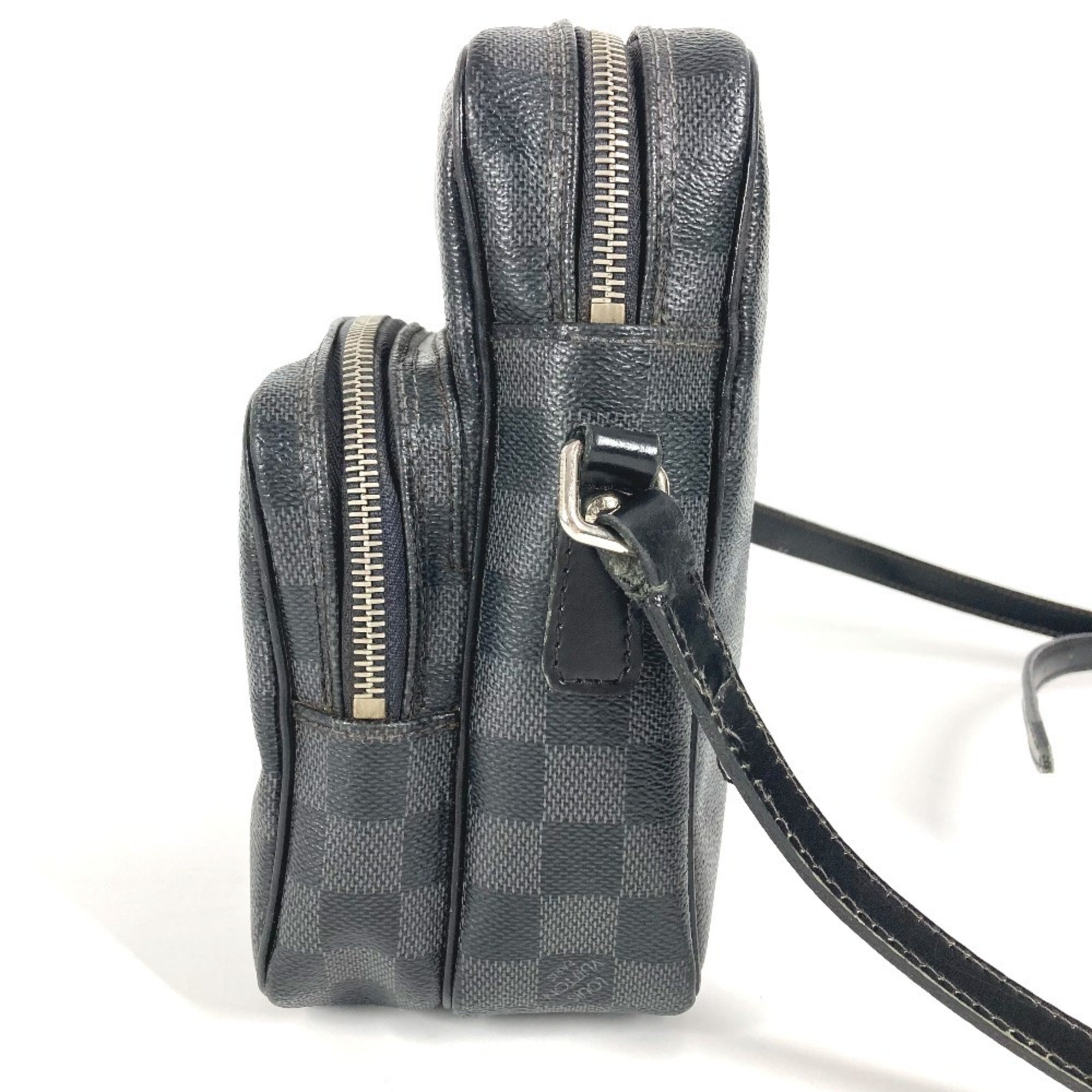 Louis Vuitton Black Damier Graphite Damier Graphite Pochette Shoulder Bag