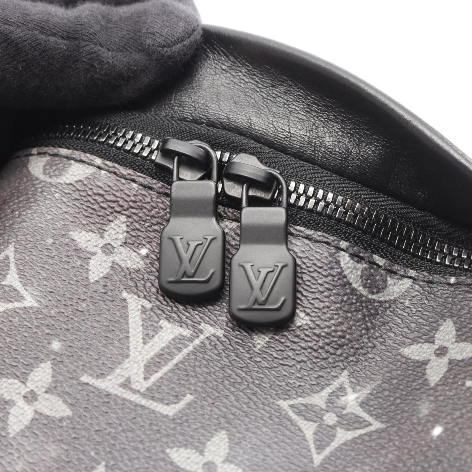 Louis Vuitton Black Gray Coated Canvas Fanny Pack