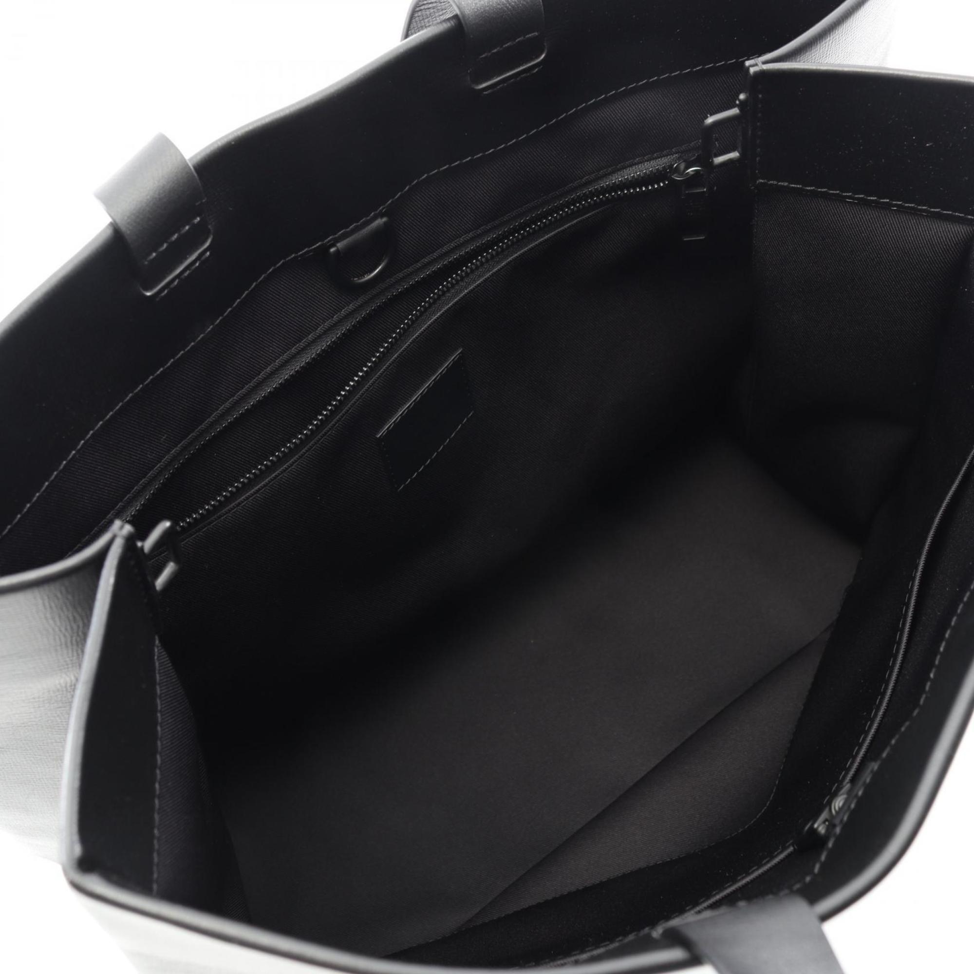 Louis Vuitton Black Leather Tote Bag