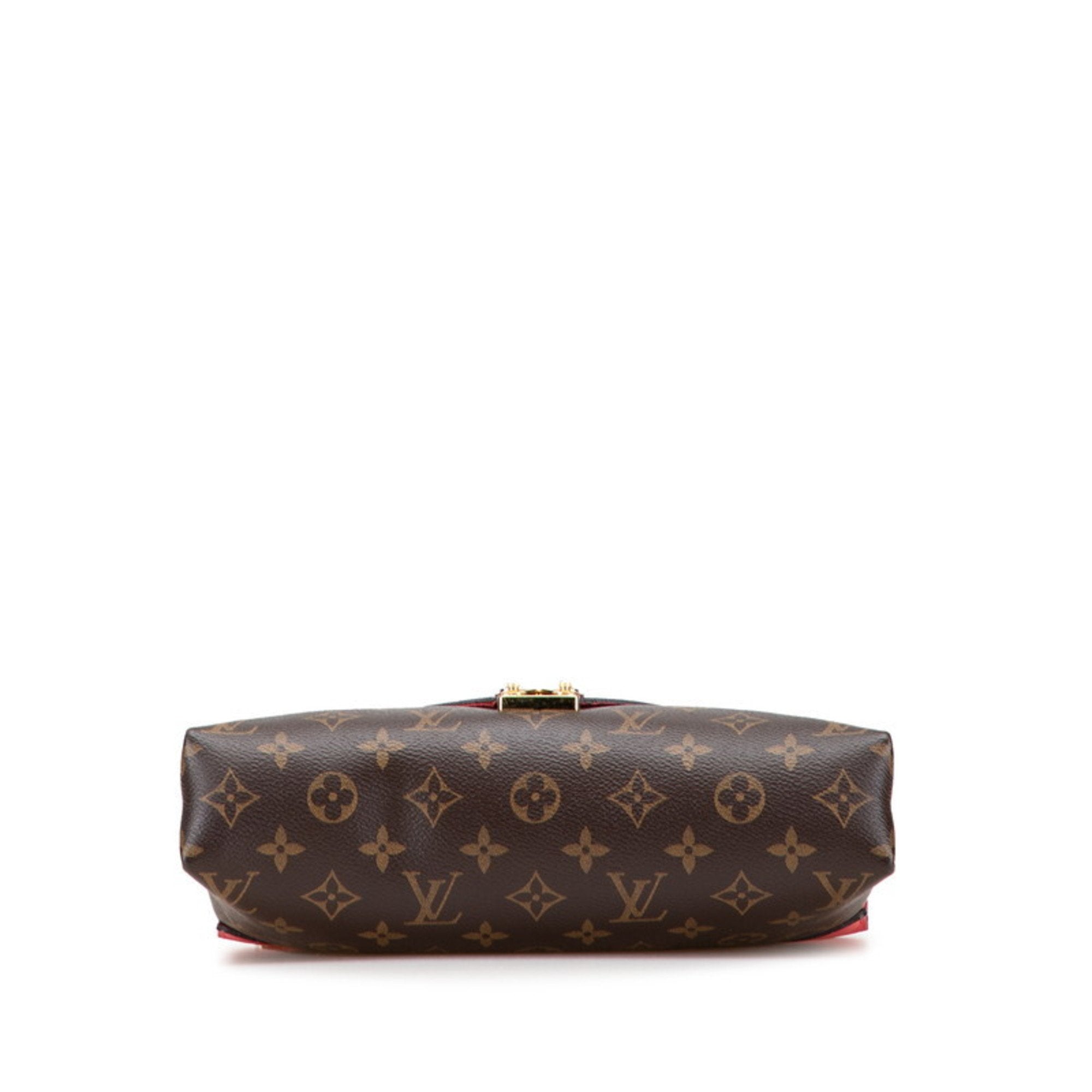 Louis Vuitton Monogram Brown Rose Litchi Pvc Leather Shoulder Bag