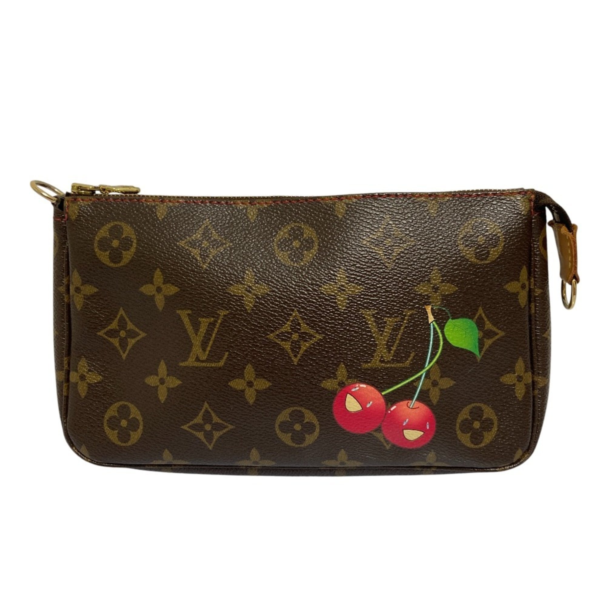 Louis Vuitton Brown Monogram Cherry Monogram Pochette Pouch
