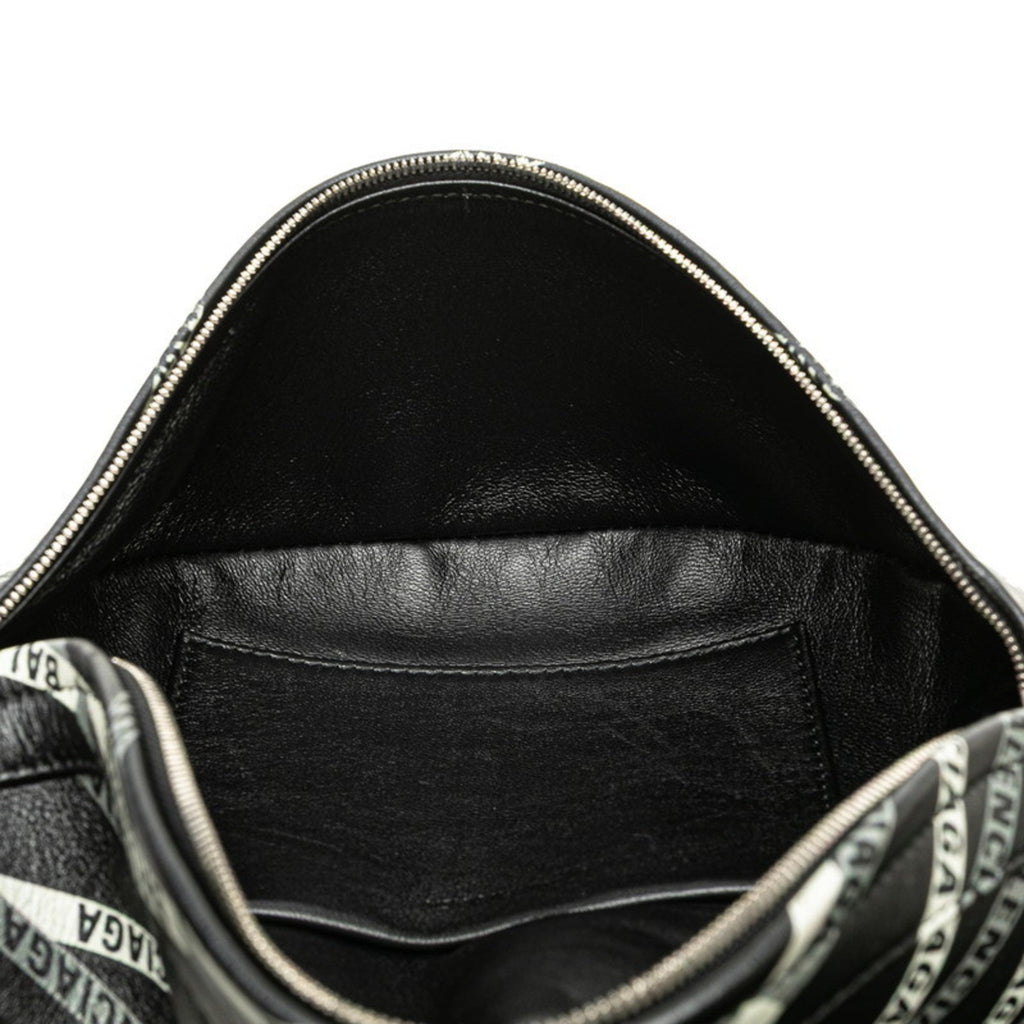 Balenciaga Black Green Leather Fanny Pack