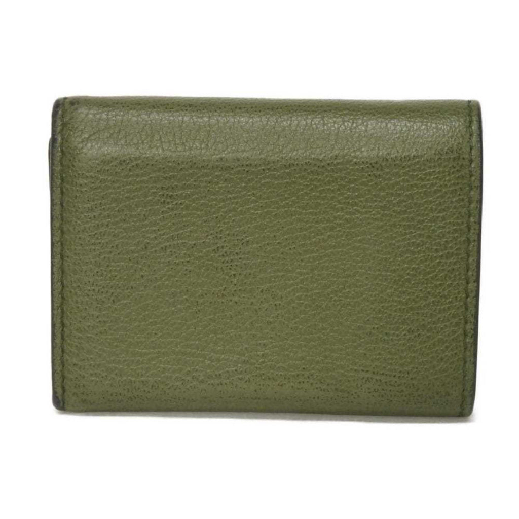 Gucci Khaki Leather Wallet (Tri-Fold) (Pre-Owned)
