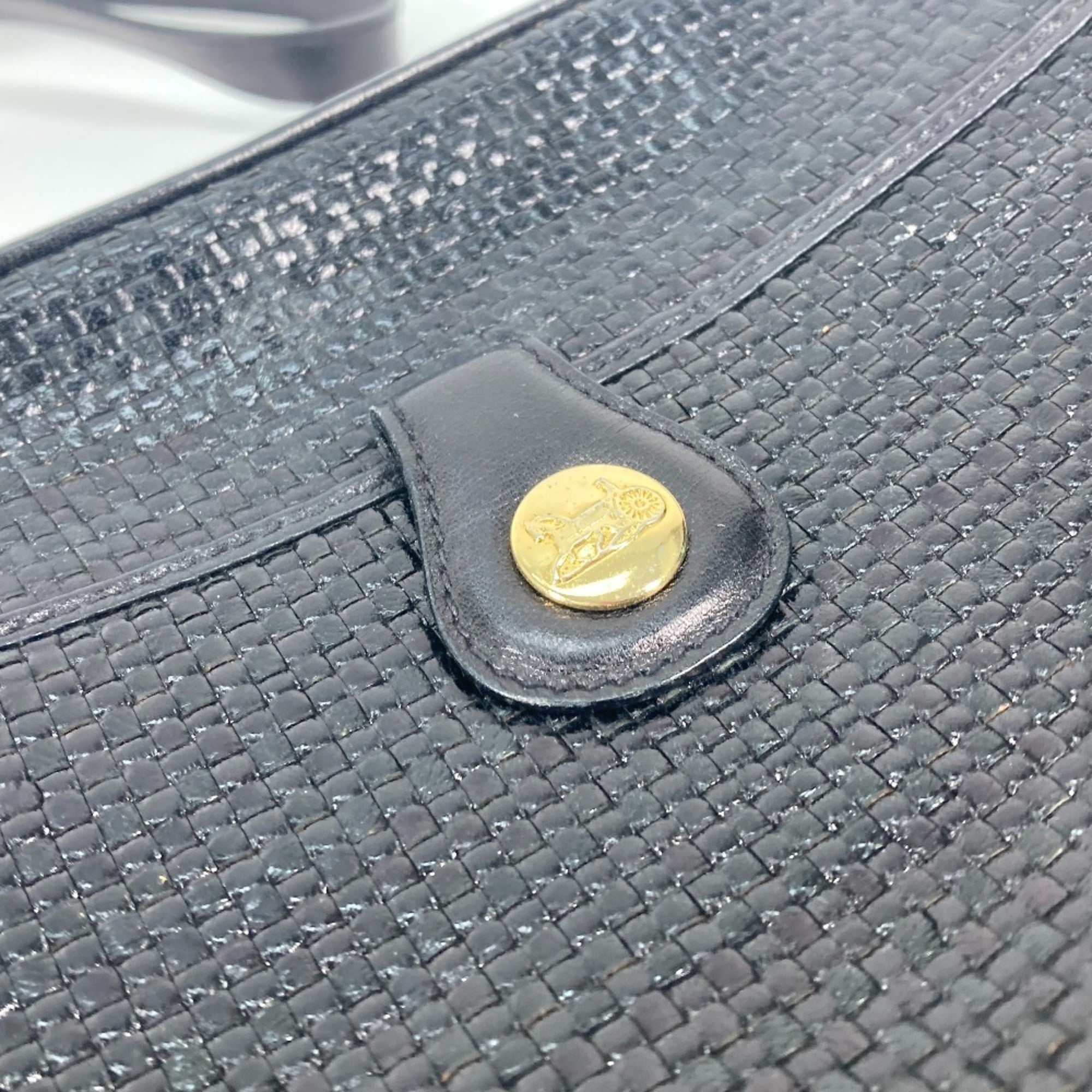 Celine Black Leather Pochette Shoulder Bag