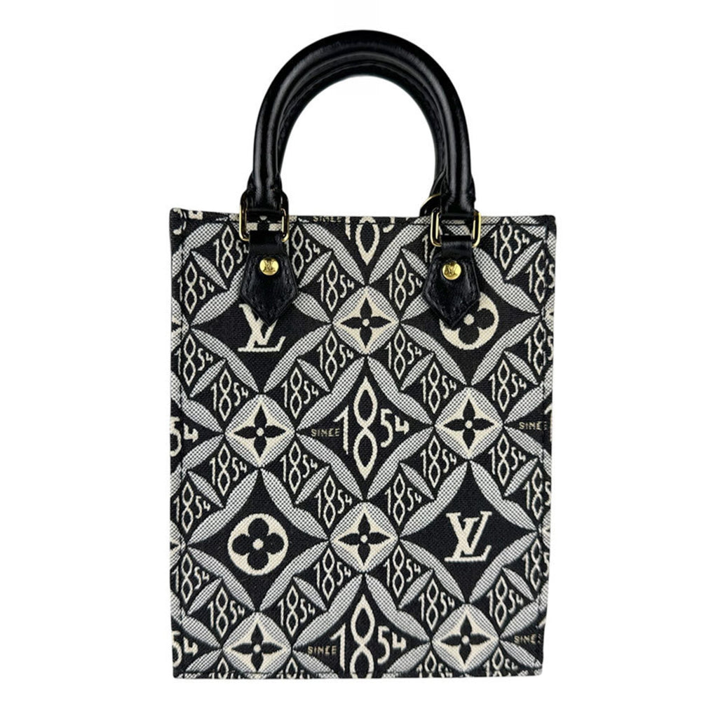Louis Vuitton Black Canvas Leather Handbag Shoulder Bag