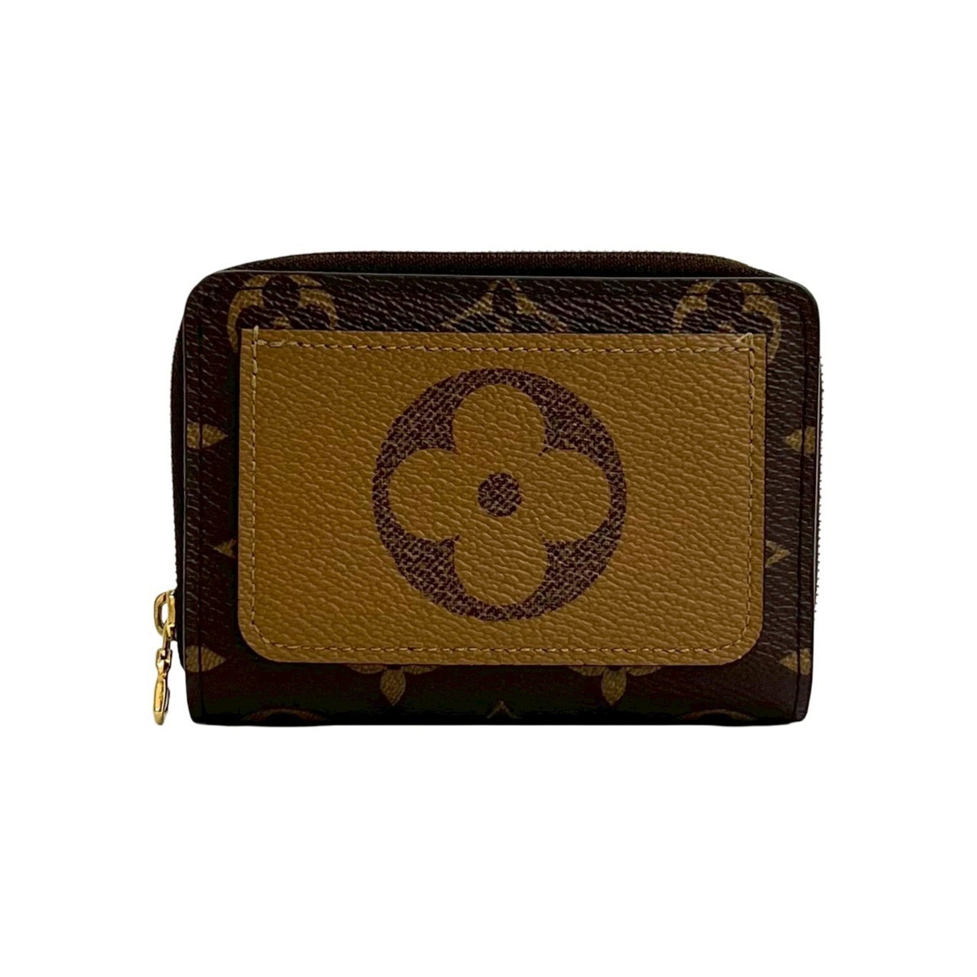 Louis Vuitton Brown Leather Pvc Wallet