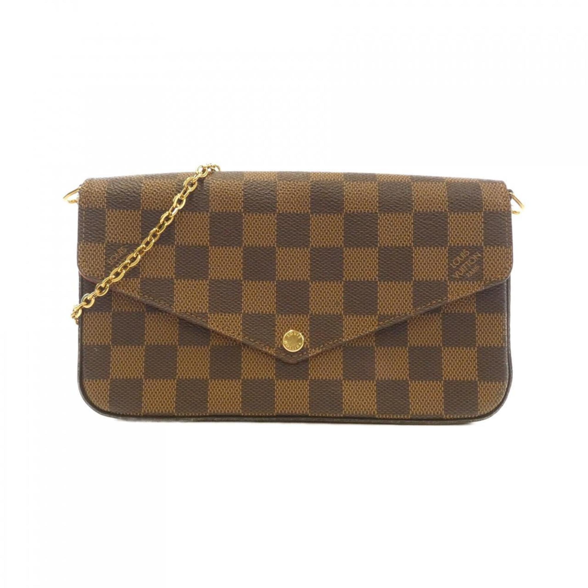 Louis Vuitton Ebene Coated Canvas Pochette Shoulder Bag