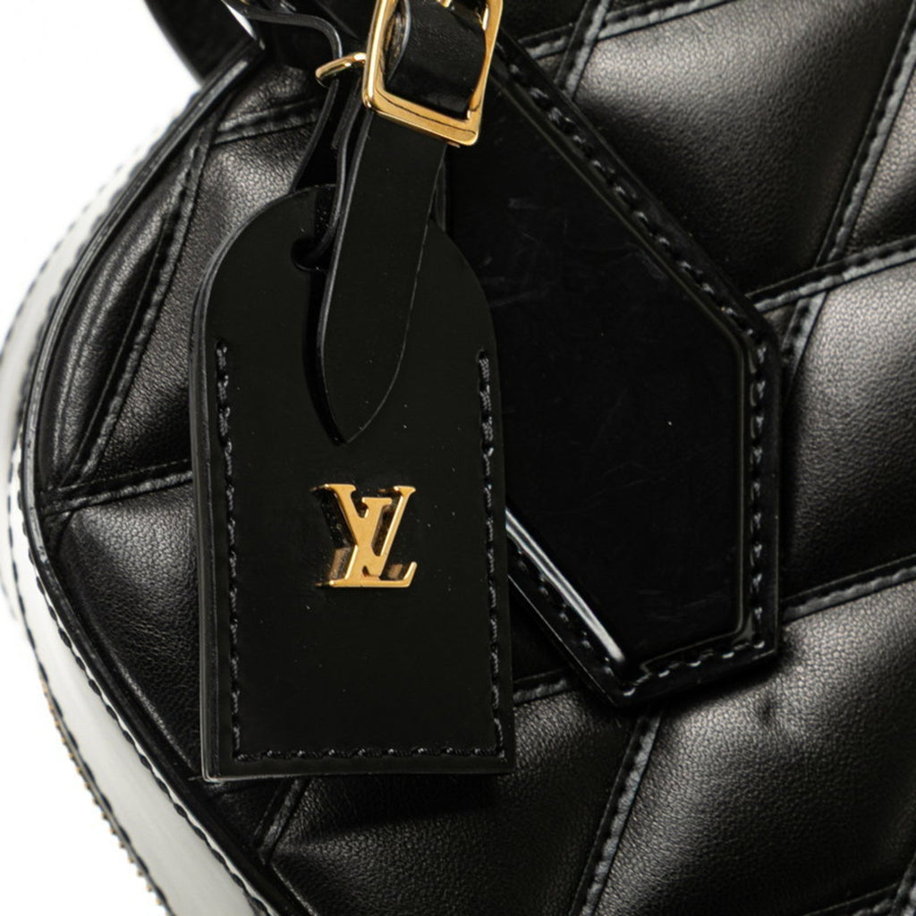 Louis Vuitton Black Leather Handbag Shoulder Bag