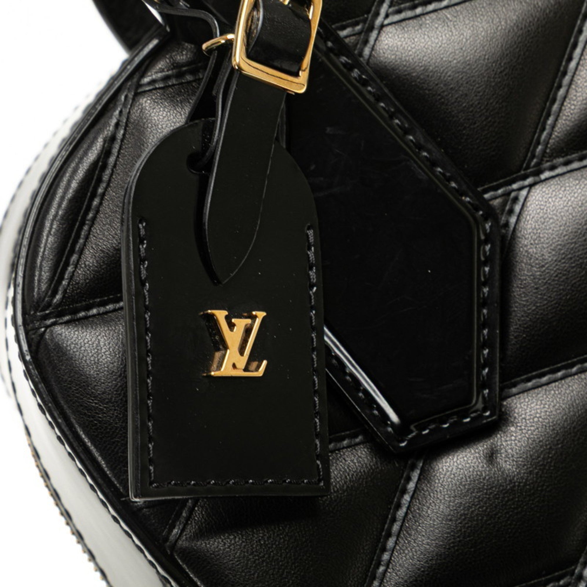 Louis Vuitton Black Leather Handbag Shoulder Bag